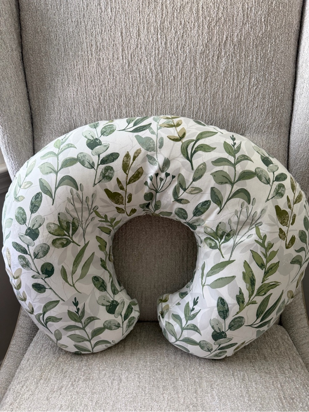 Boppy Nursing Pillow Sage Green Leaf
